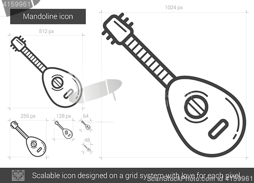 Image of Mandoline line icon.