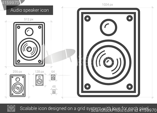 Image of Audio speaker line icon.