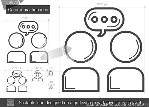 Image of Communication line icon.