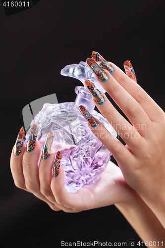 Image of Woman's Hands And Glass