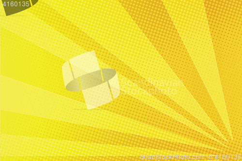 Image of Yellow rays comic pop art background