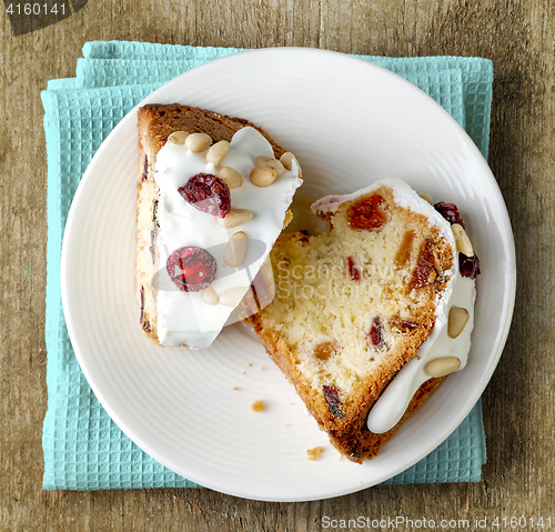 Image of two pieces of fruit cake 