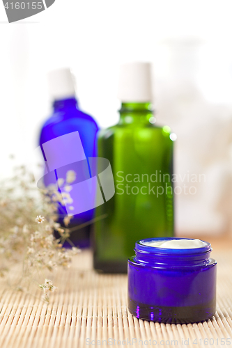 Image of colorful glass bottles