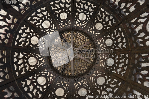 Image of Decorated ornate steel as background