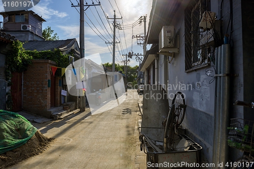 Image of Back alley with Hutongs in Beijing