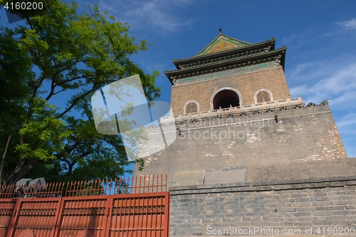 Image of Traditional Chinese building under blue sky