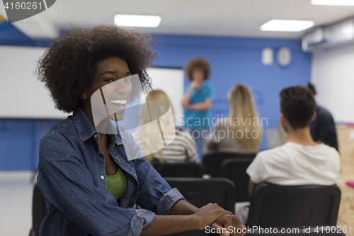 Image of Portrait informal African American business woman