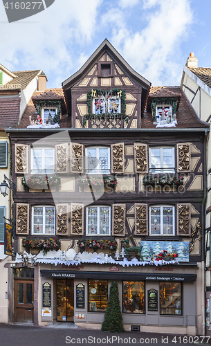 Image of Traditional Alsatian Houses in Winter