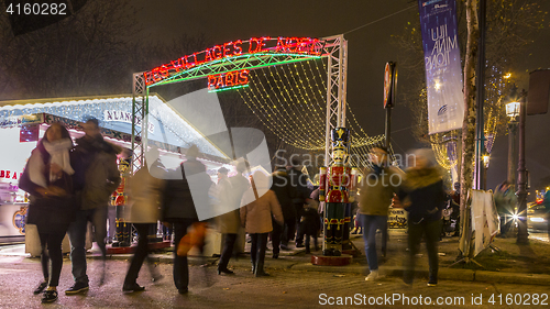 Image of Christmas Market on Champs Elysees in Paris