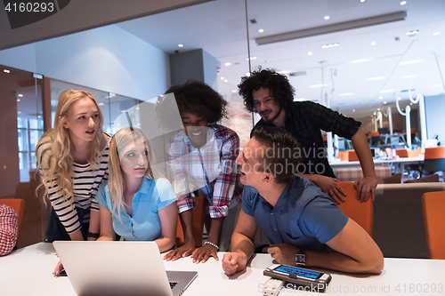 Image of Multiethnic startup business team on meeting