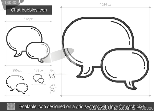 Image of Chat bubbles line icon.