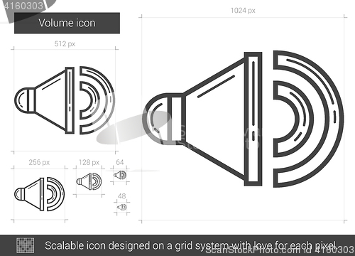 Image of Volume line icon.