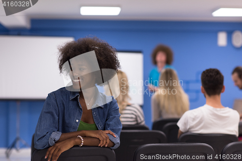 Image of Portrait informal African American business woman
