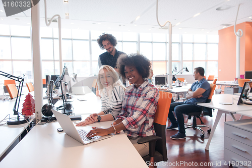 Image of Multiethnic startup business team