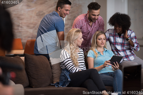 Image of Multiethnic startup business team on meeting