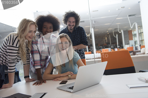 Image of Multiethnic startup business team on meeting