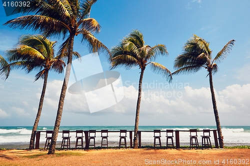 Image of Sunny day in beach bar