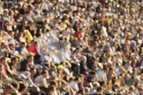 Image of Blurred crowd in stadium