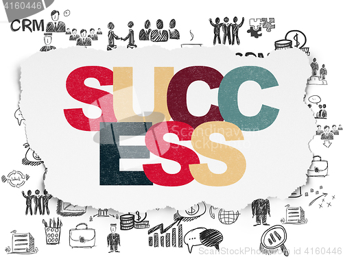 Image of Finance concept: Success on Torn Paper background