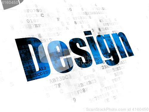 Image of Advertising concept: Design on Digital background