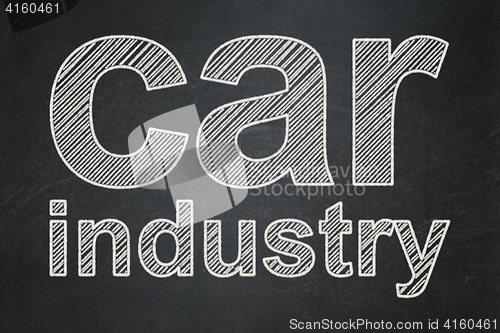 Image of Manufacuring concept: Car Industry on chalkboard background