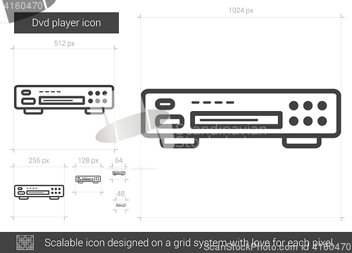 Image of Dvd player line icon.