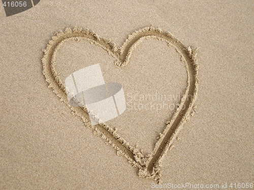 Image of Heart in the sand