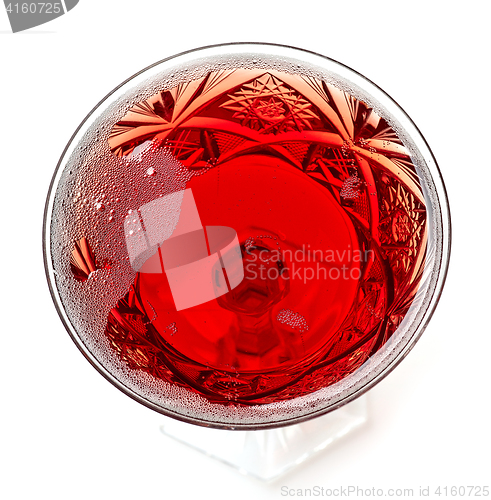 Image of glass of red champagne