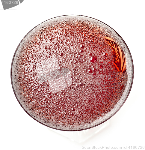 Image of glass of red champagne