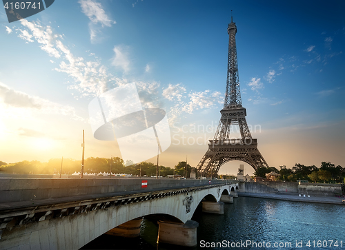 Image of Eiffel Tower and Bridge