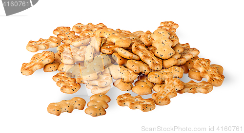 Image of Heap of crackers with poppy seeds