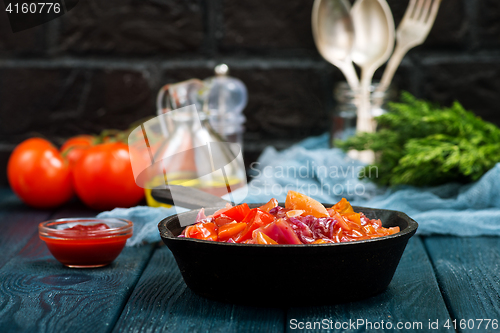 Image of vegetables with sauce