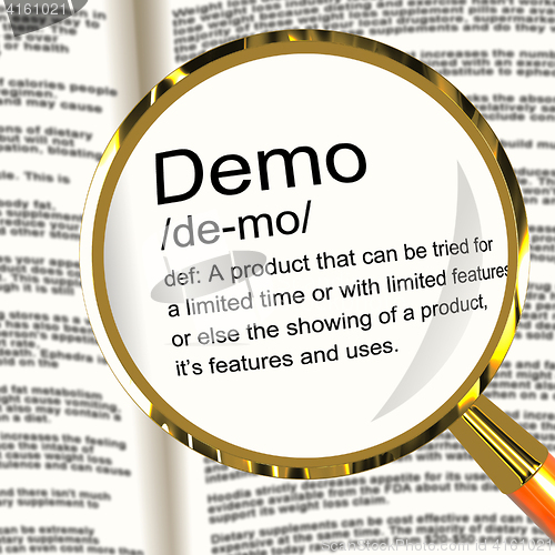 Image of Demo Definition Magnifier Showing Demonstration Of Software Appl