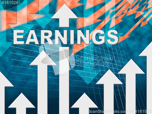 Image of Earnings Graph Shows Salary Earns And Salaries