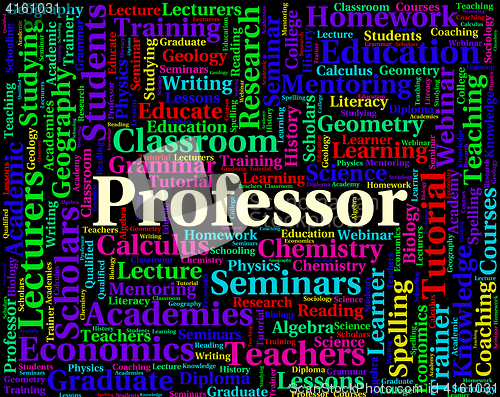 Image of Professor Word Shows Lecturers Professors And Teaching