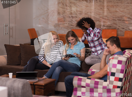 Image of Multiethnic startup business team on meeting