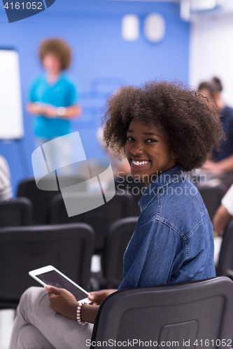 Image of Portrait informal African American business woman