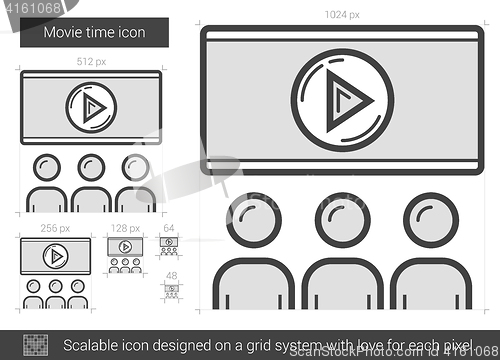 Image of Movie time line icon.