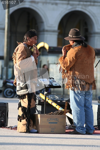 Image of Peruvian street musicians