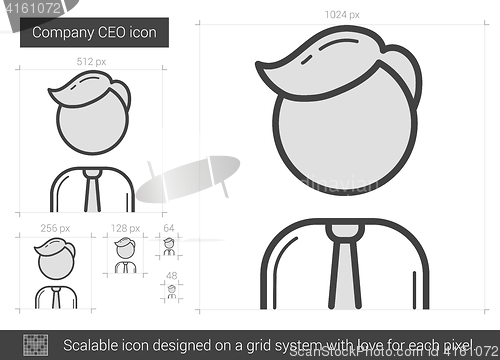 Image of Company CEO line icon.