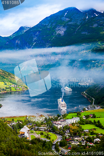 Image of Geiranger fjord, Norway.