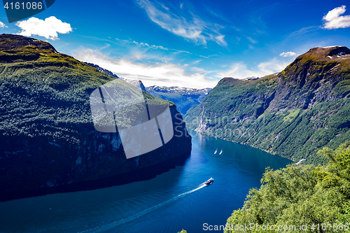 Image of Geiranger fjord, Norway.