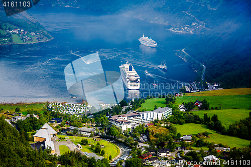 Image of Geiranger fjord, Norway.