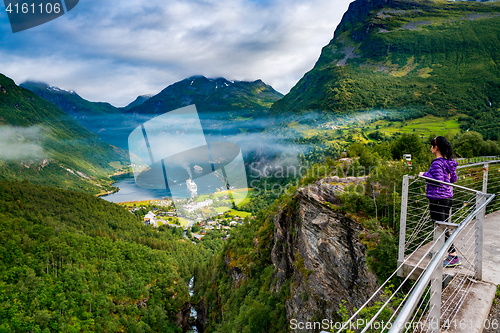 Image of Geiranger fjord, Norway.