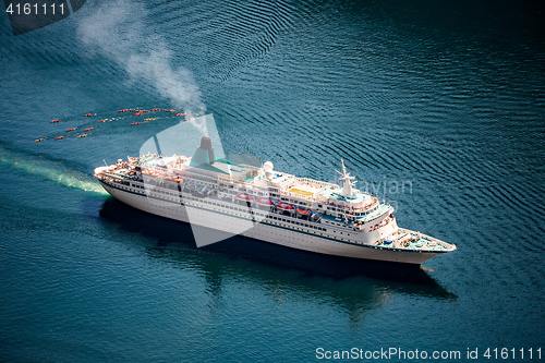 Image of Cruise Liners On Geiranger fjord, Norway