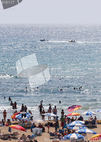 Image of Hot sunny day at the beach,Malta