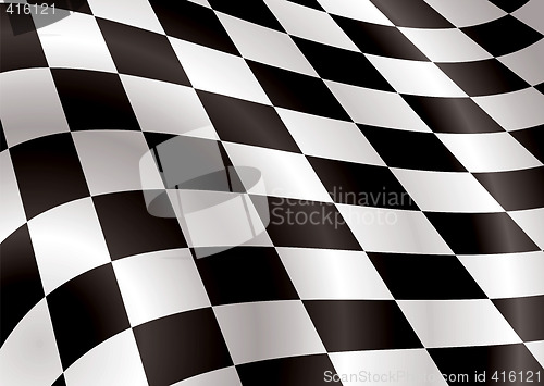 Image of checkered flag bellow