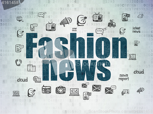 Image of News concept: Fashion News on Digital Data Paper background