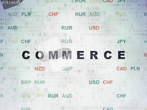 Image of Finance concept: Commerce on Digital Data Paper background