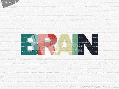 Image of Healthcare concept: Brain on wall background